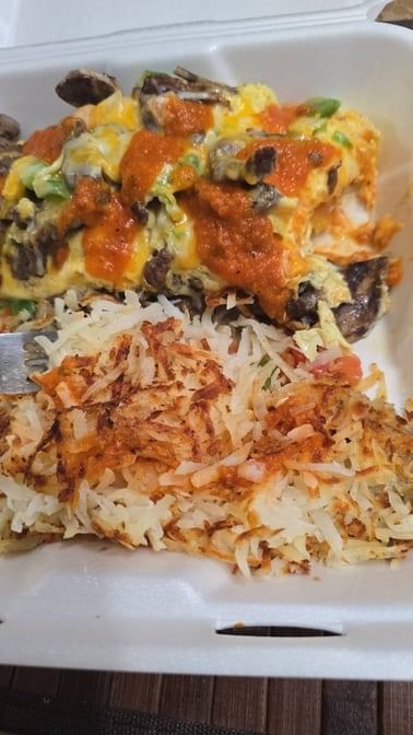 Beef Fajita Omelette.