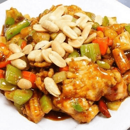 Kung pao chicken combination platter.