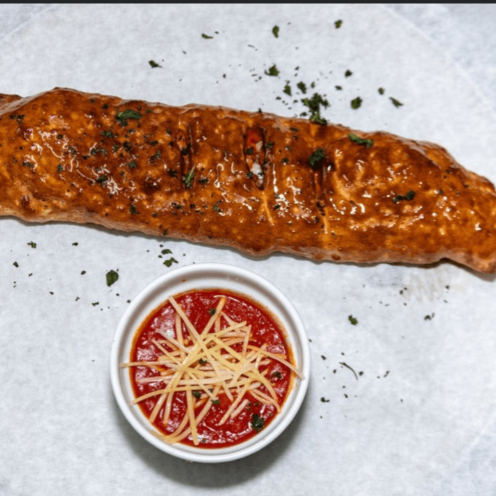 Meat lovers stromboli.