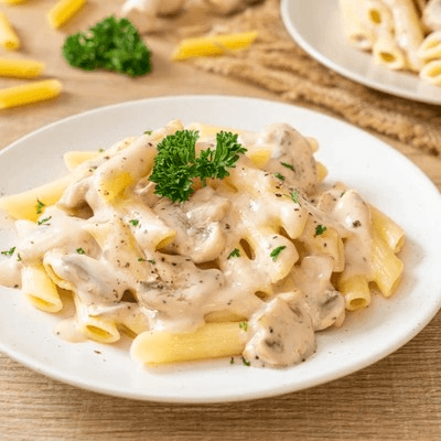 Penne Carbonara.