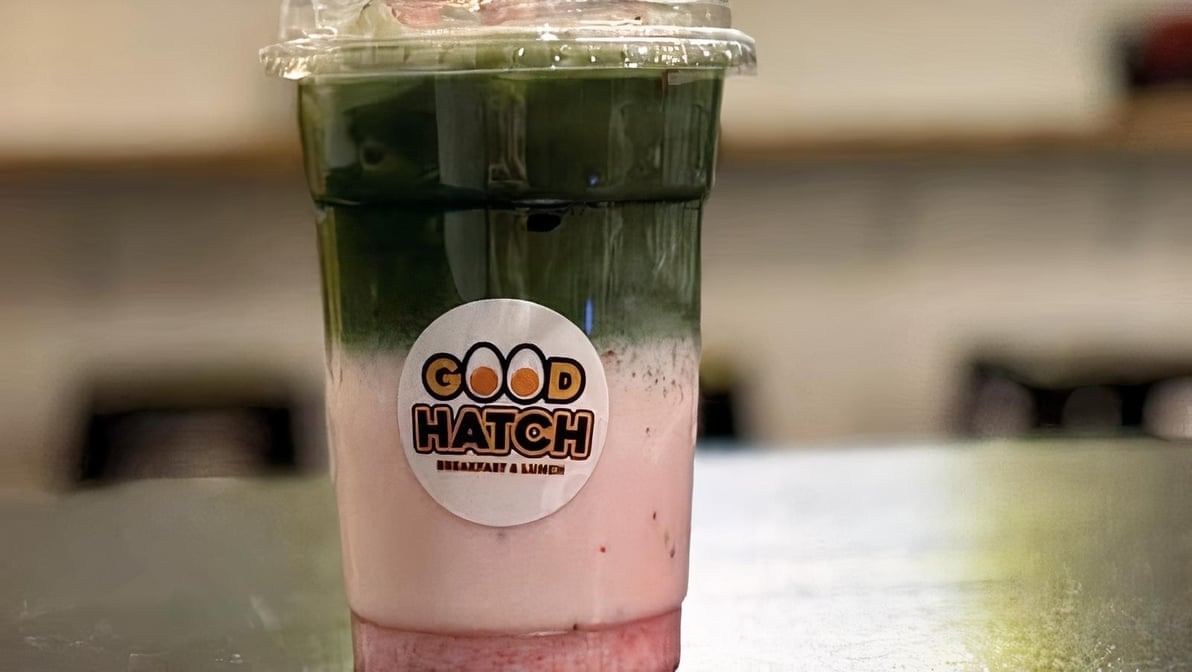 Iced Strawberry Matcha.