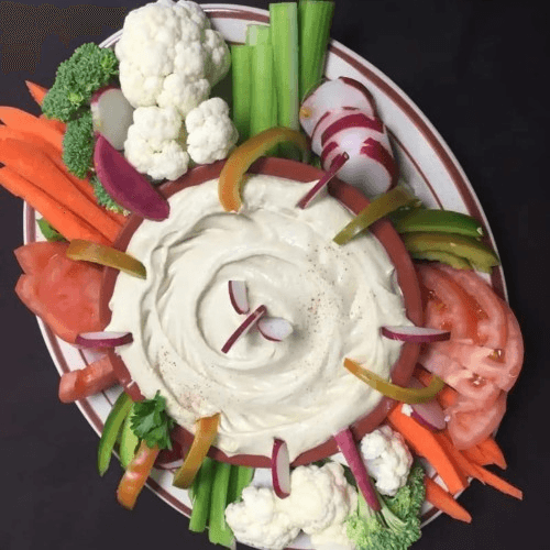 Hummus with Veggies.