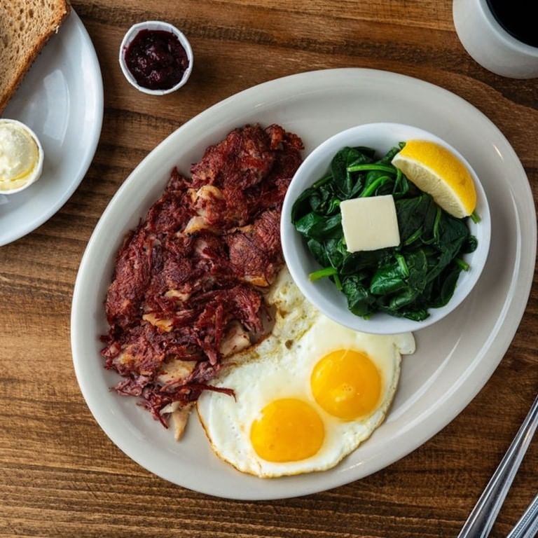 Corned Beef Hash & Eggs.