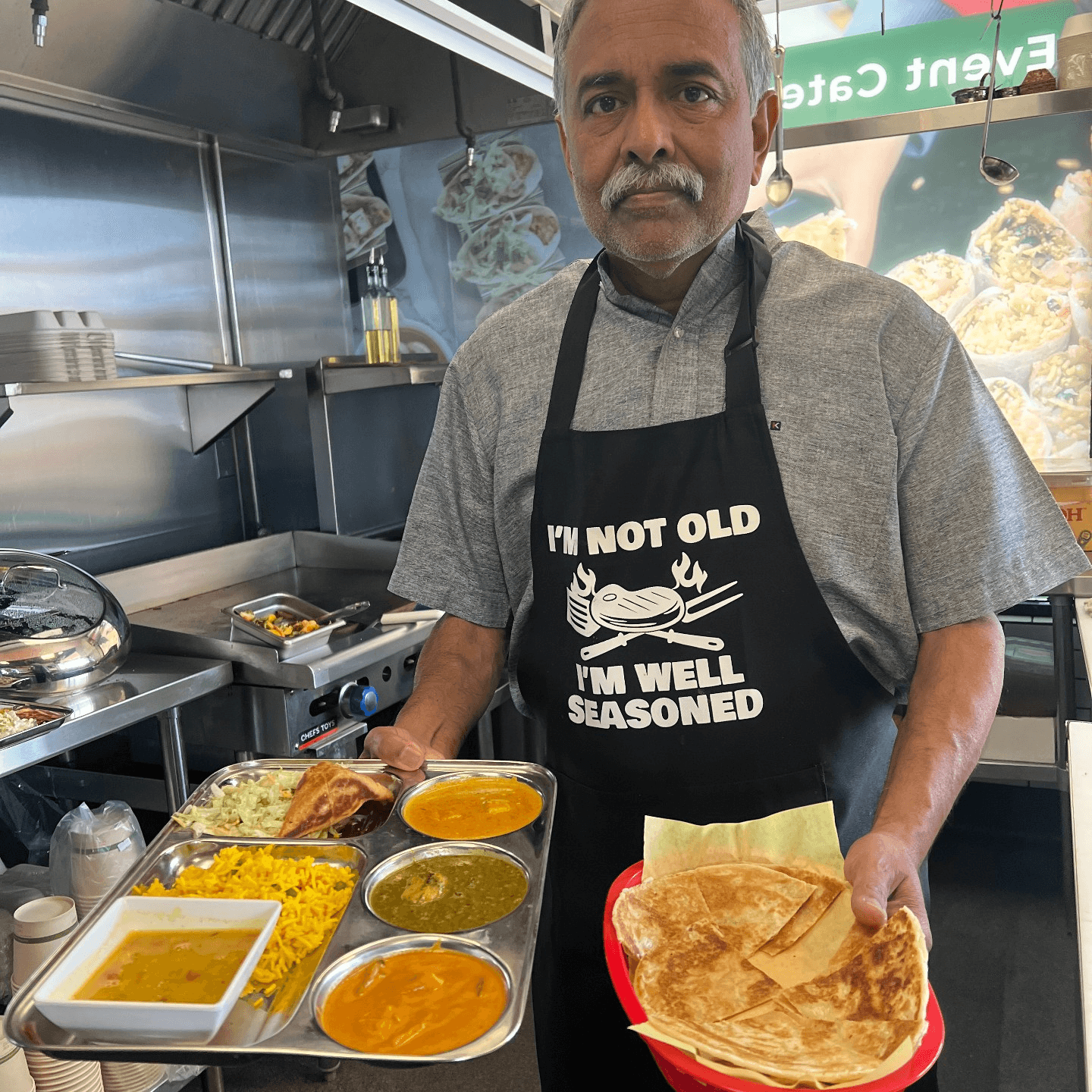 Now Serving Indian Thali Lunch daily 