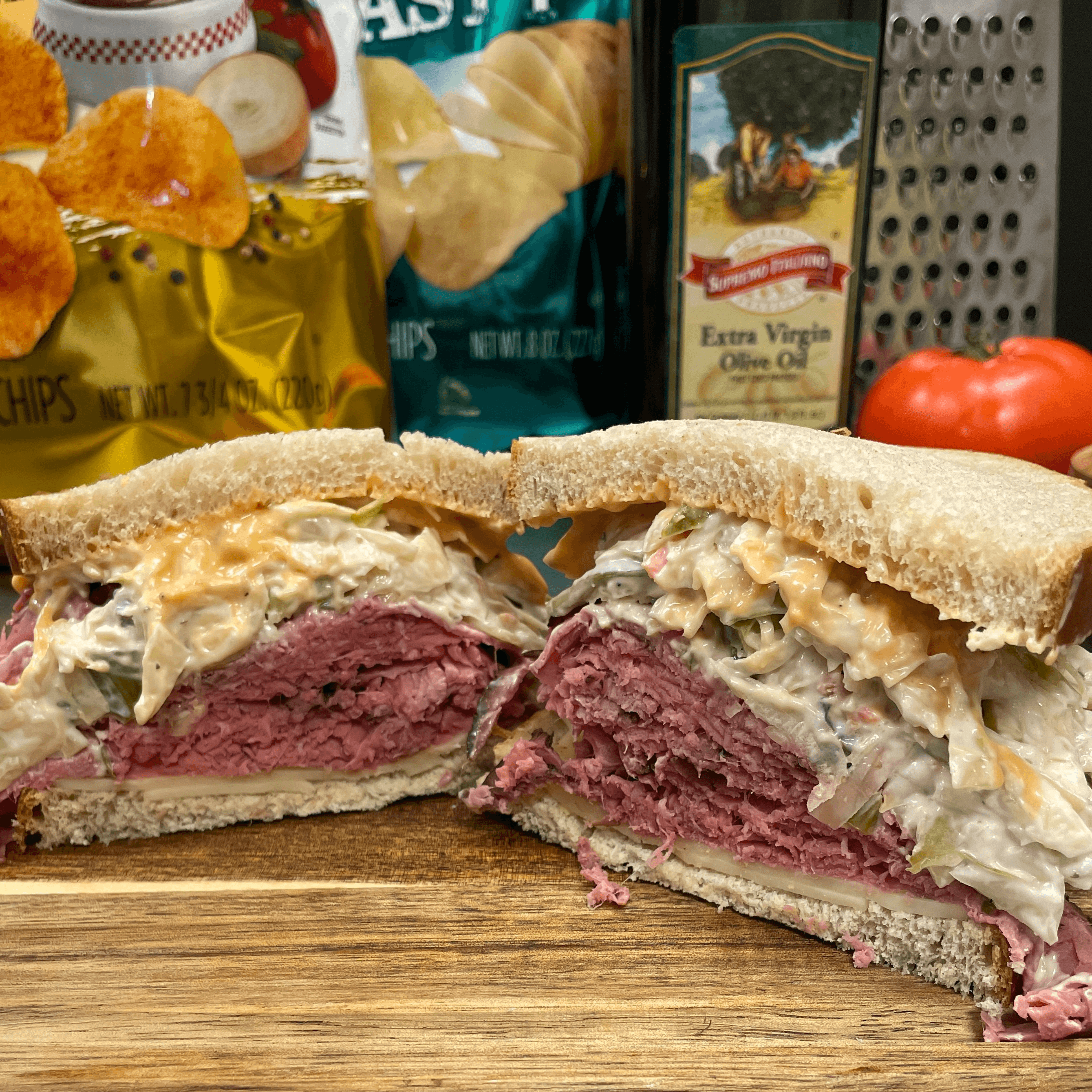 Roast Beef and Swiss Sloppy Joe.