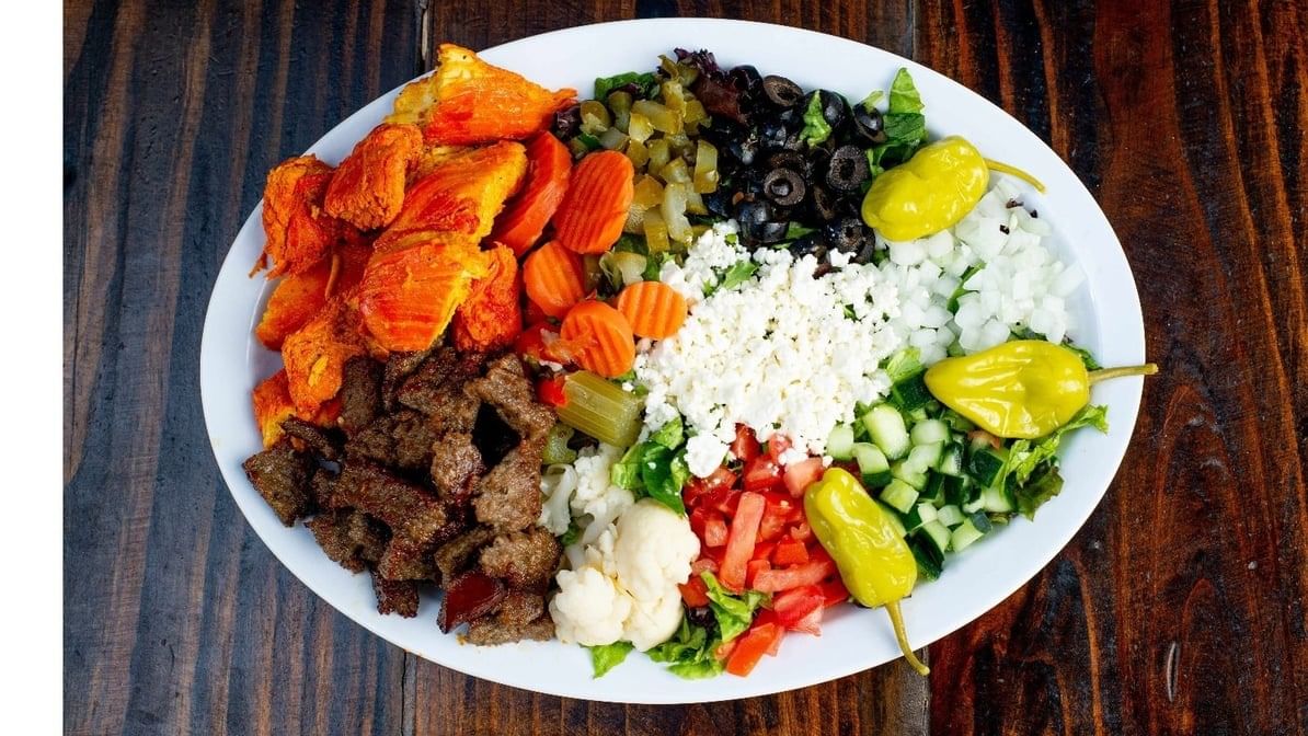 Gyro and Chicken Salad.