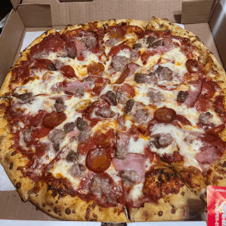 All Meat Pizza.