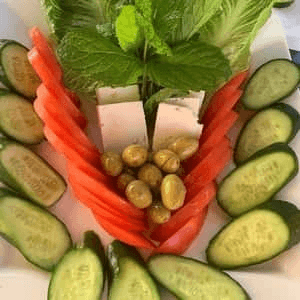 Assorted vegetables.