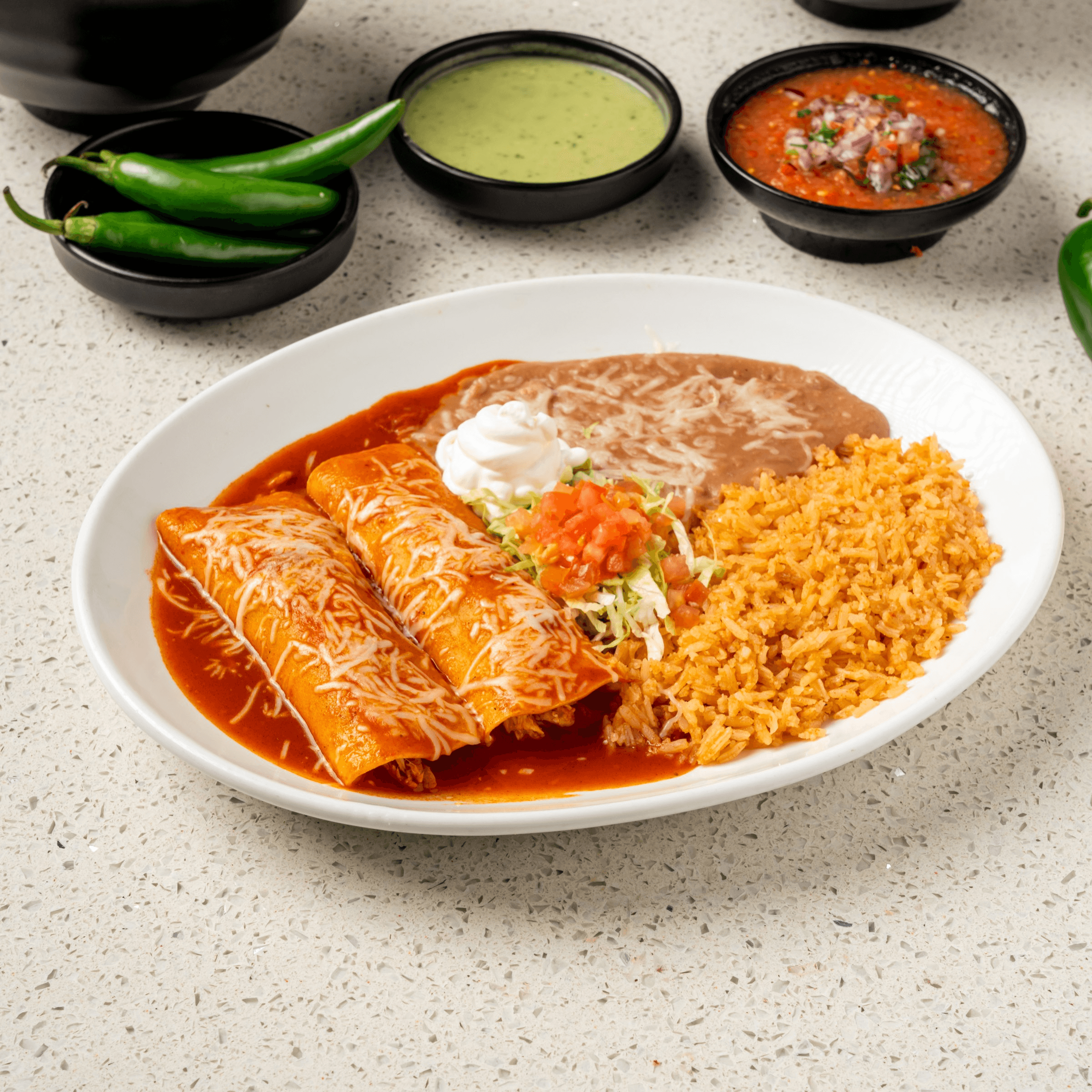 Enchiladas Combinacion.