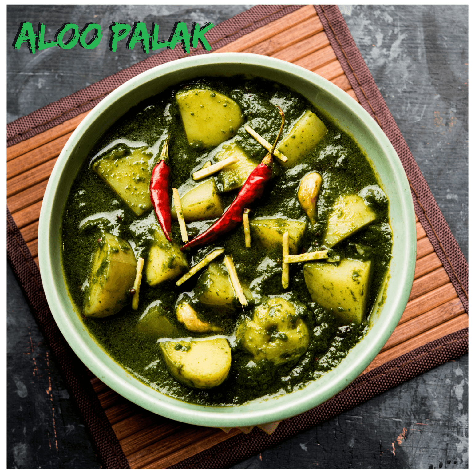 Aloo Palak (Vegan).