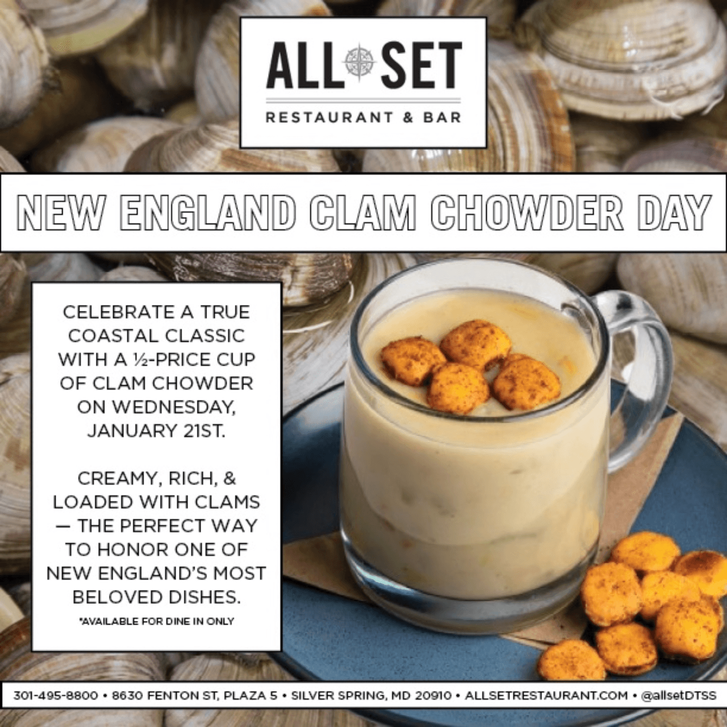 New England Clam Chowder Day 