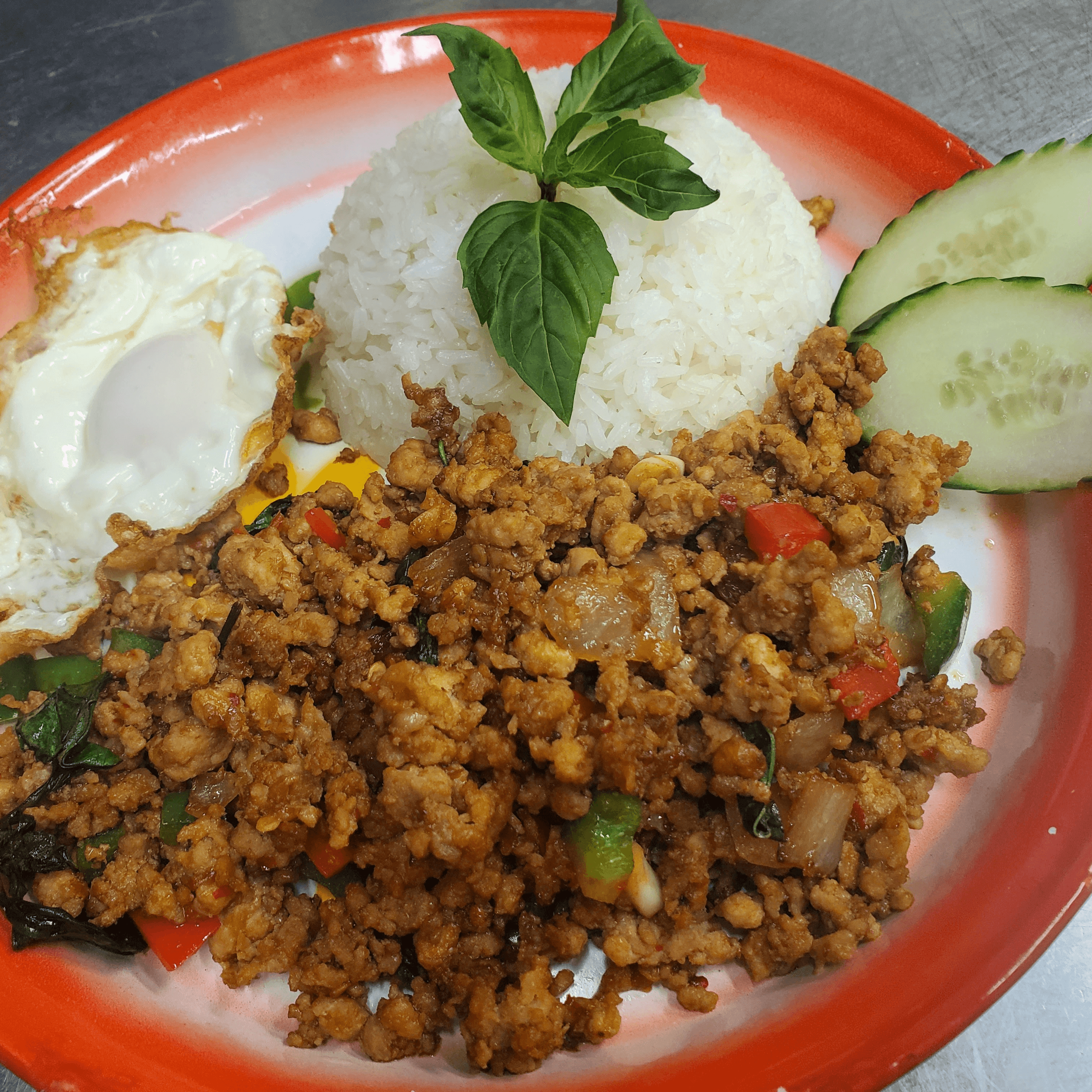 SP18 Grapao Moo Sap Kai Dao.