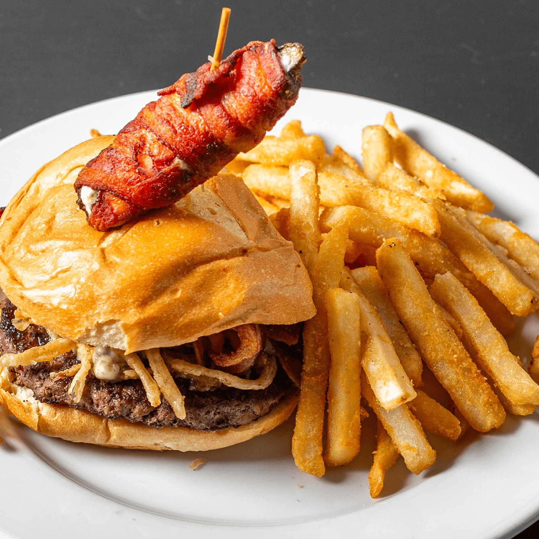 Lone Star Bleu Burger.