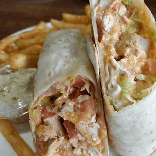 Buffalo Chicken Wrap Deluxe.
