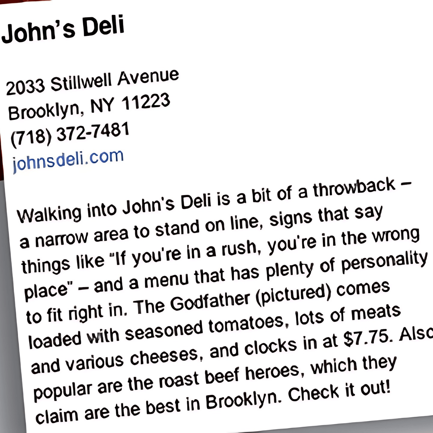 The Origin of a Classic Deli Phrase