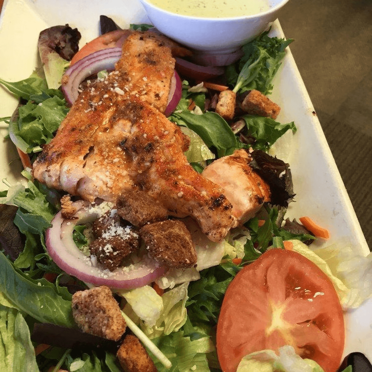 Grilled Salmon Salad.