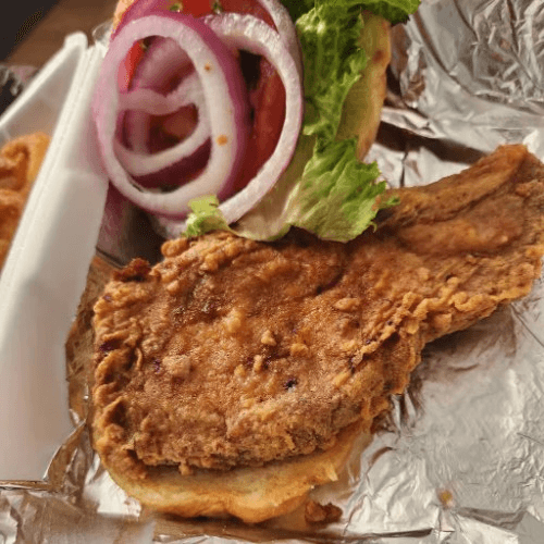 Pork Chop Sandwich.