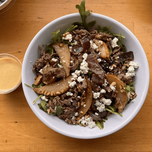Roasted Pear & Steak Salad