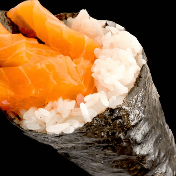 Salmon Handroll.