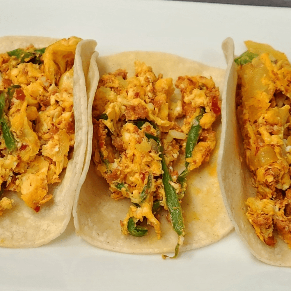 Huevos Con Rajas Tacos.