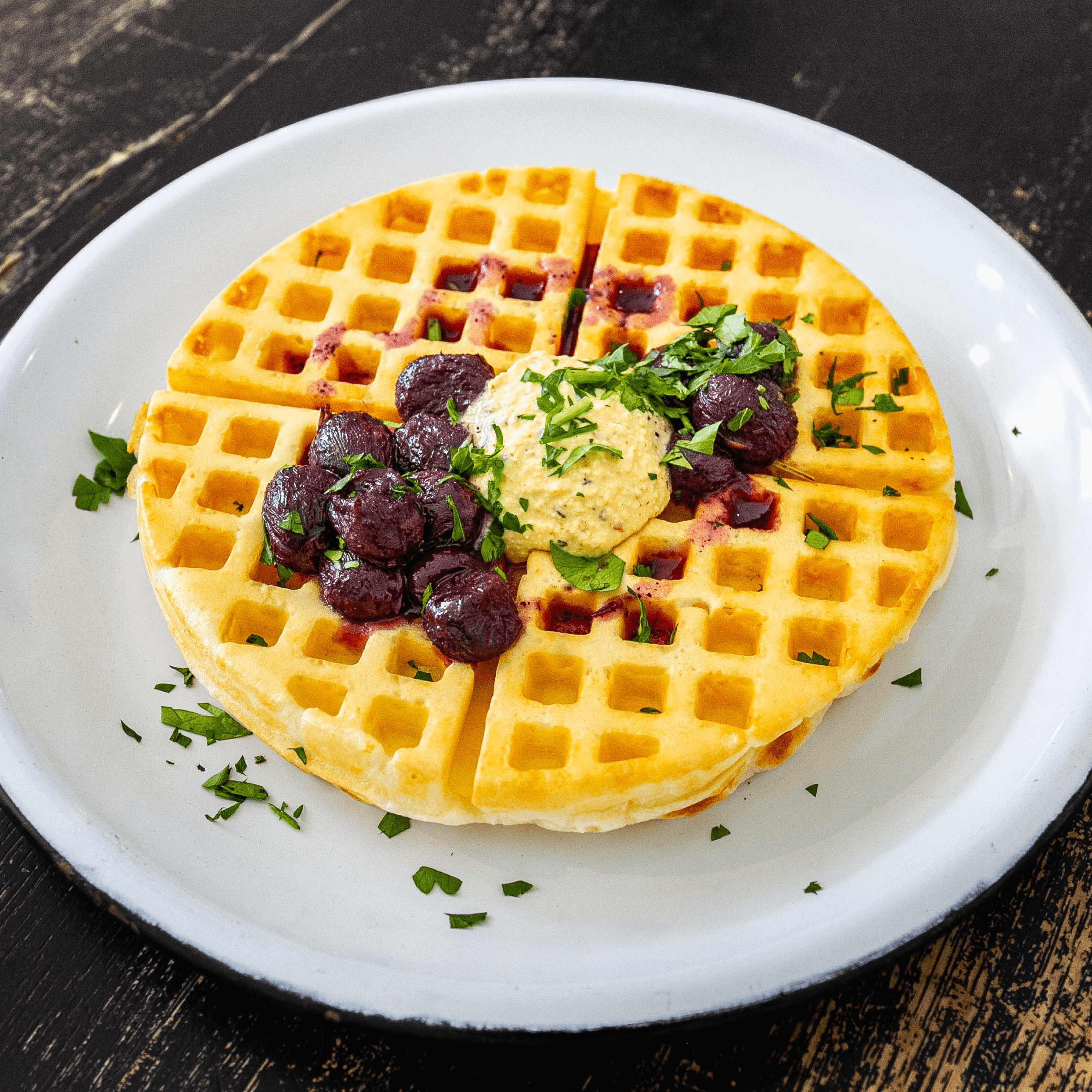 White Cheddar Savory Waffle.