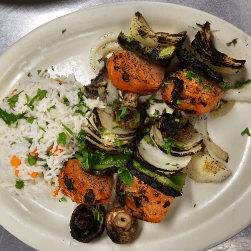 Vegetable Kabob Plate.