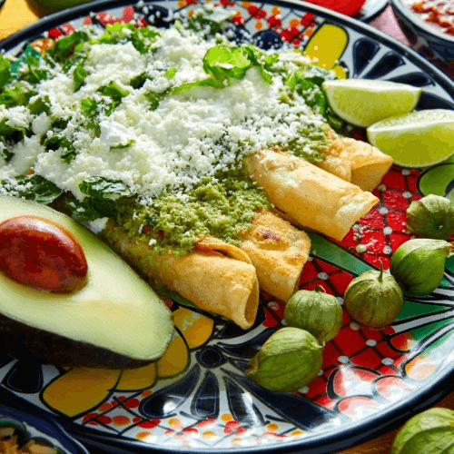 Enchiladas verde.