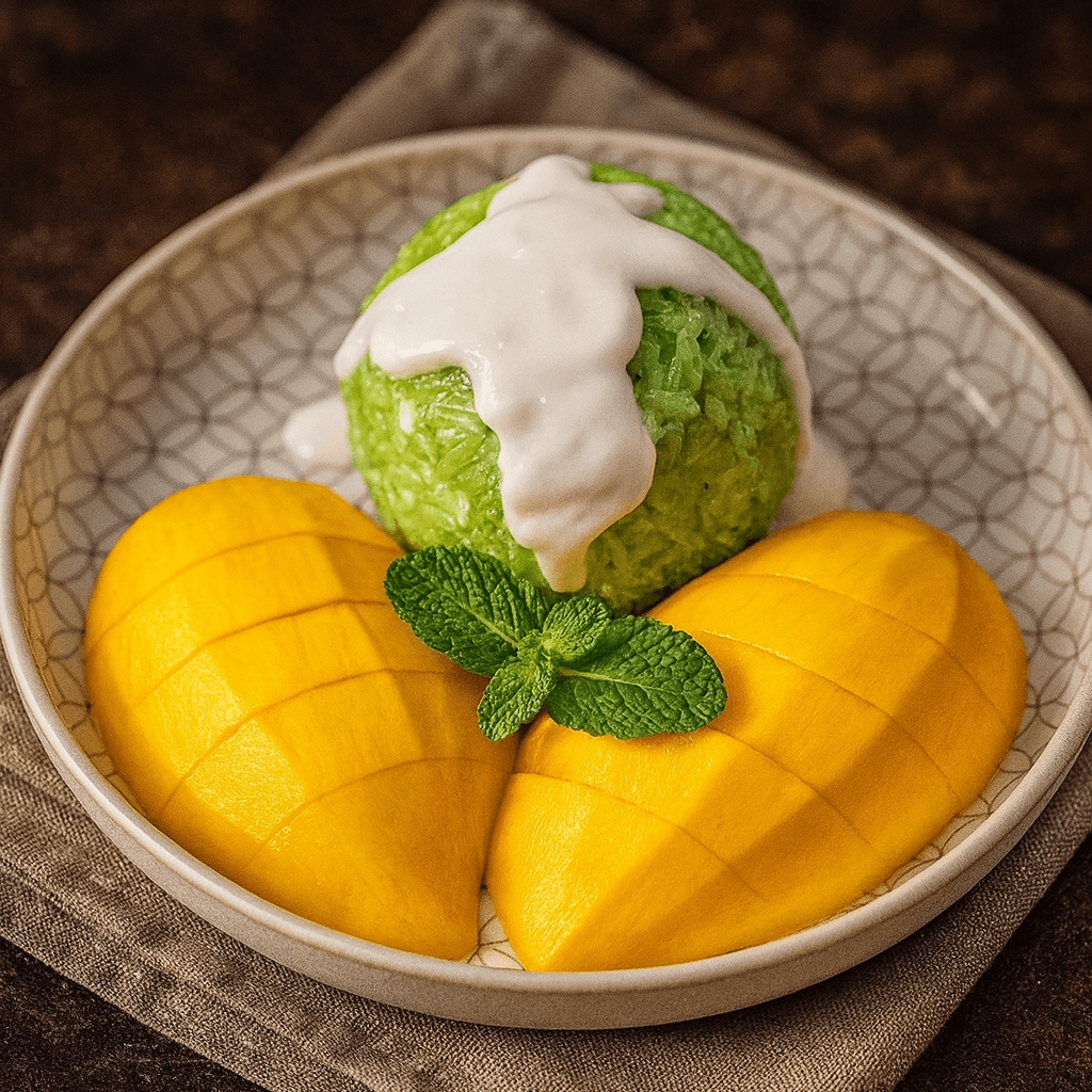 Sticky rice with mango.