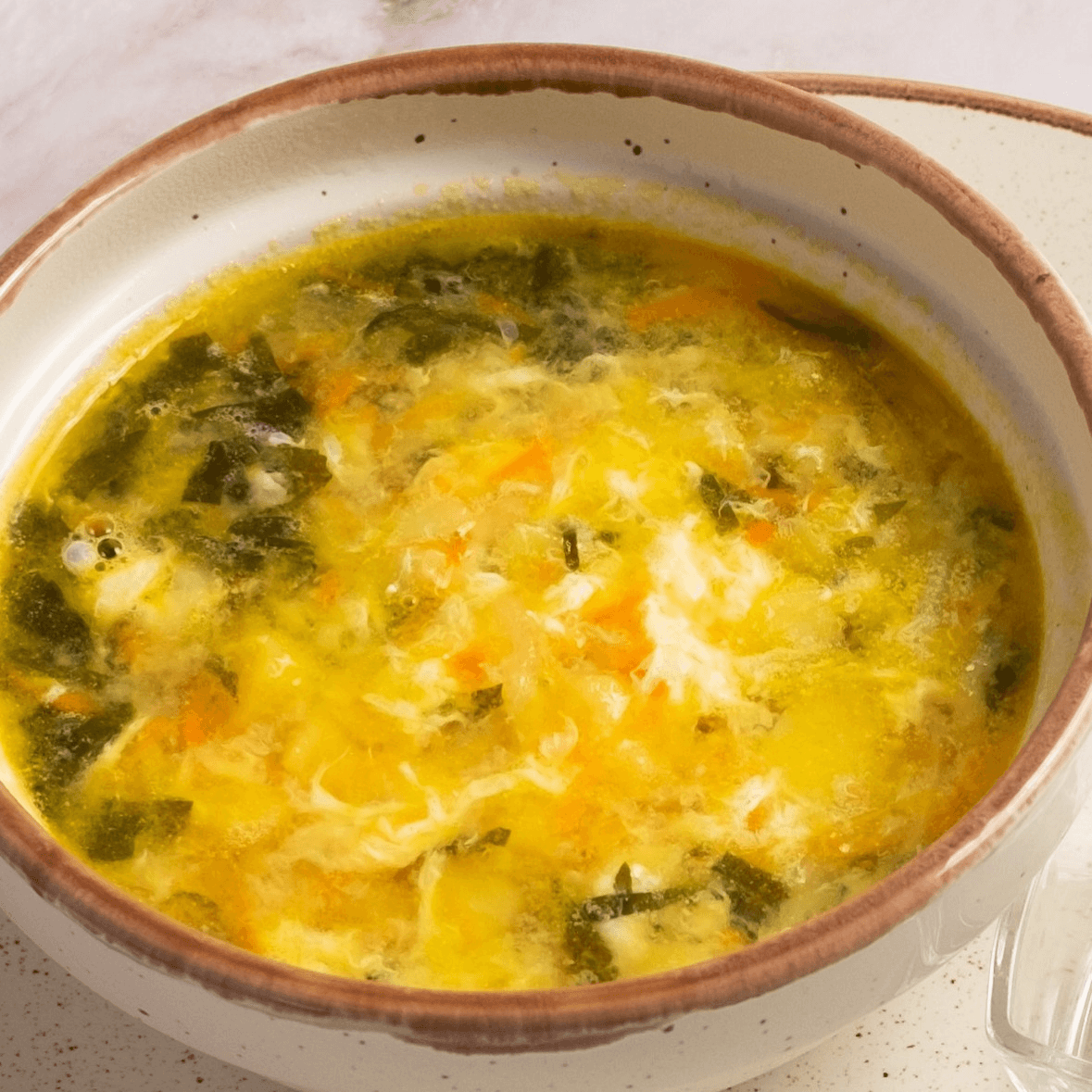 Vg - vegetable soup.