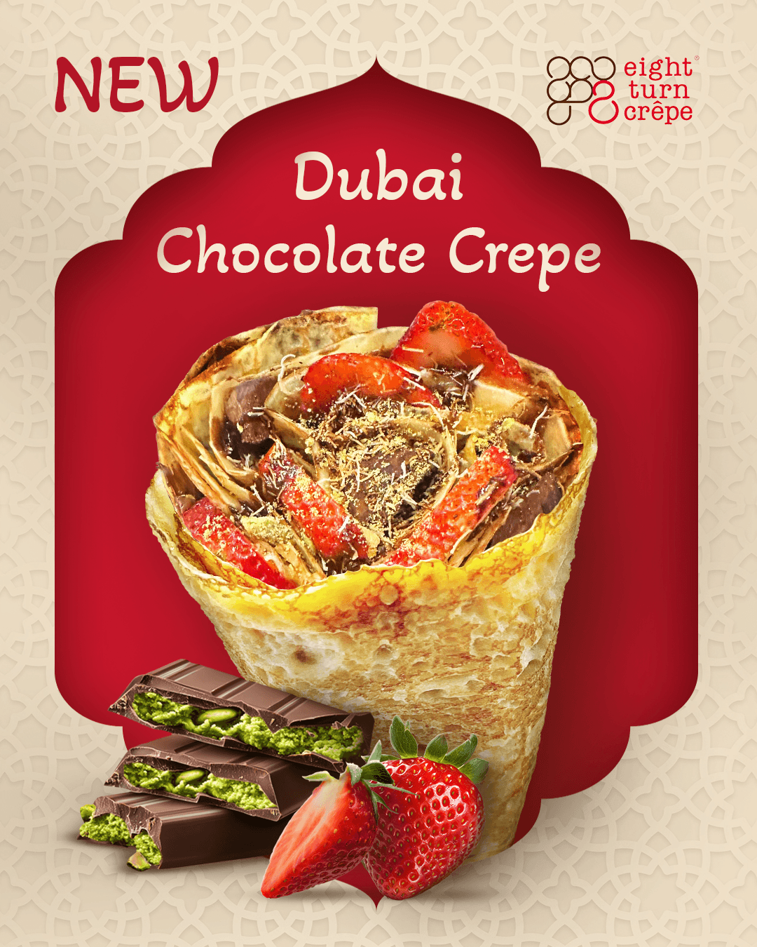 24. Dubai Chocolate Crepe.