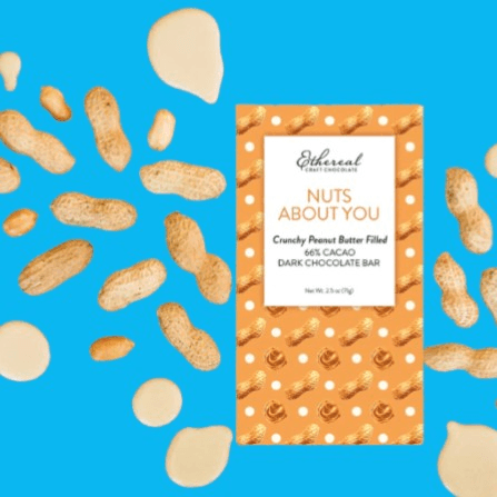 Ethereal - Nuts About You Peanut Butter Chocolate Bar.