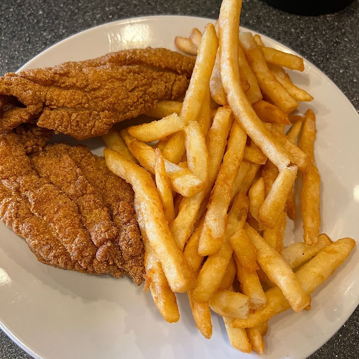2 Catfish Fillets & Fries.