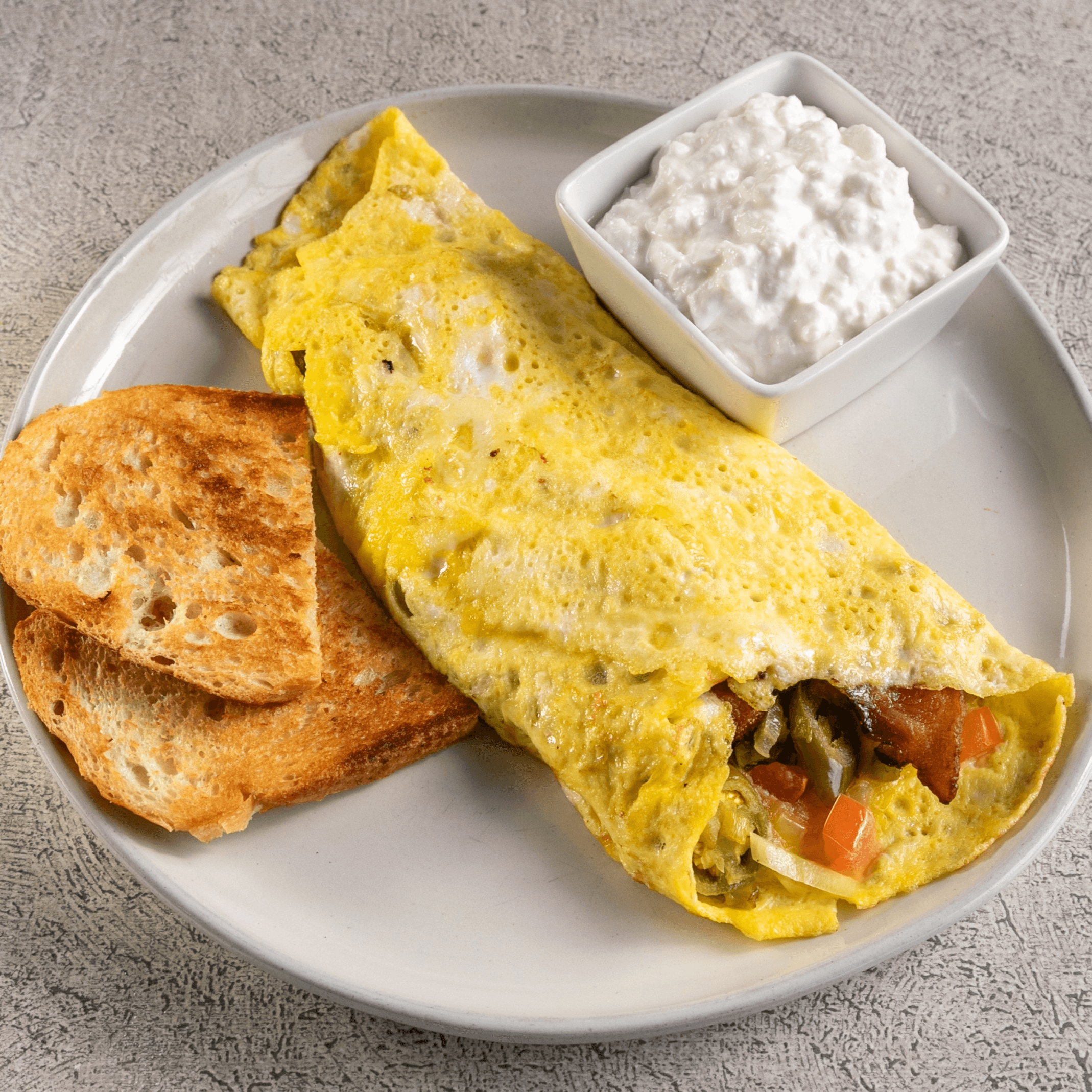 Hearty Meat Omelet.
