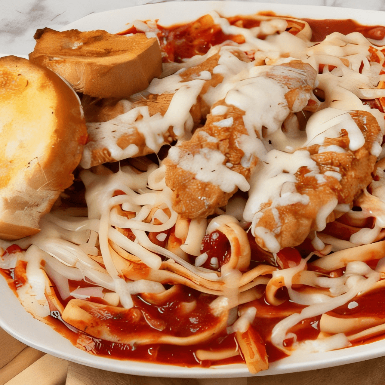 Chicken Parmesan Pasta.