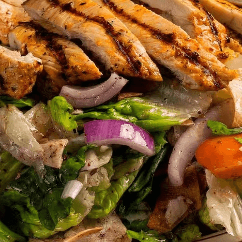 Fattoosh Tawook Salad (Dinner).