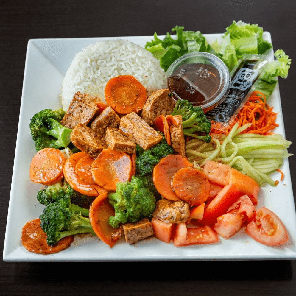 L6. Tofu & Broccoli Stir Fry Plate.