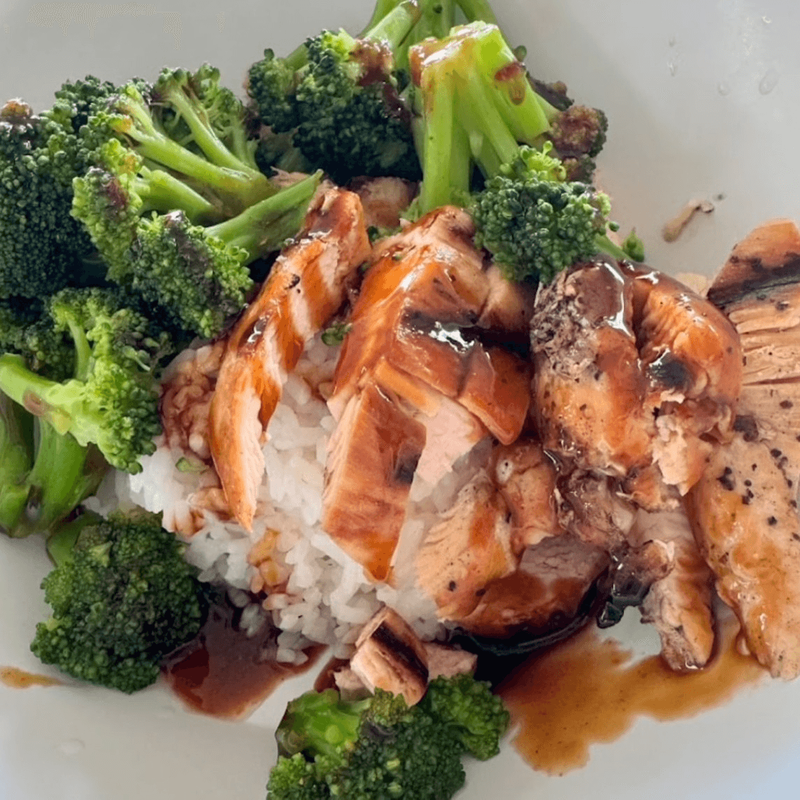 Keiki Chicken Teriyaki, Rice & Broccoli.