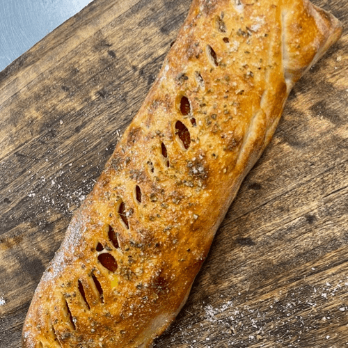 Sausage, Peppers & Onions Stromboli.