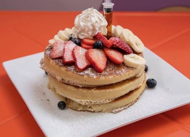 FRESH FRUIT PANCAKES.