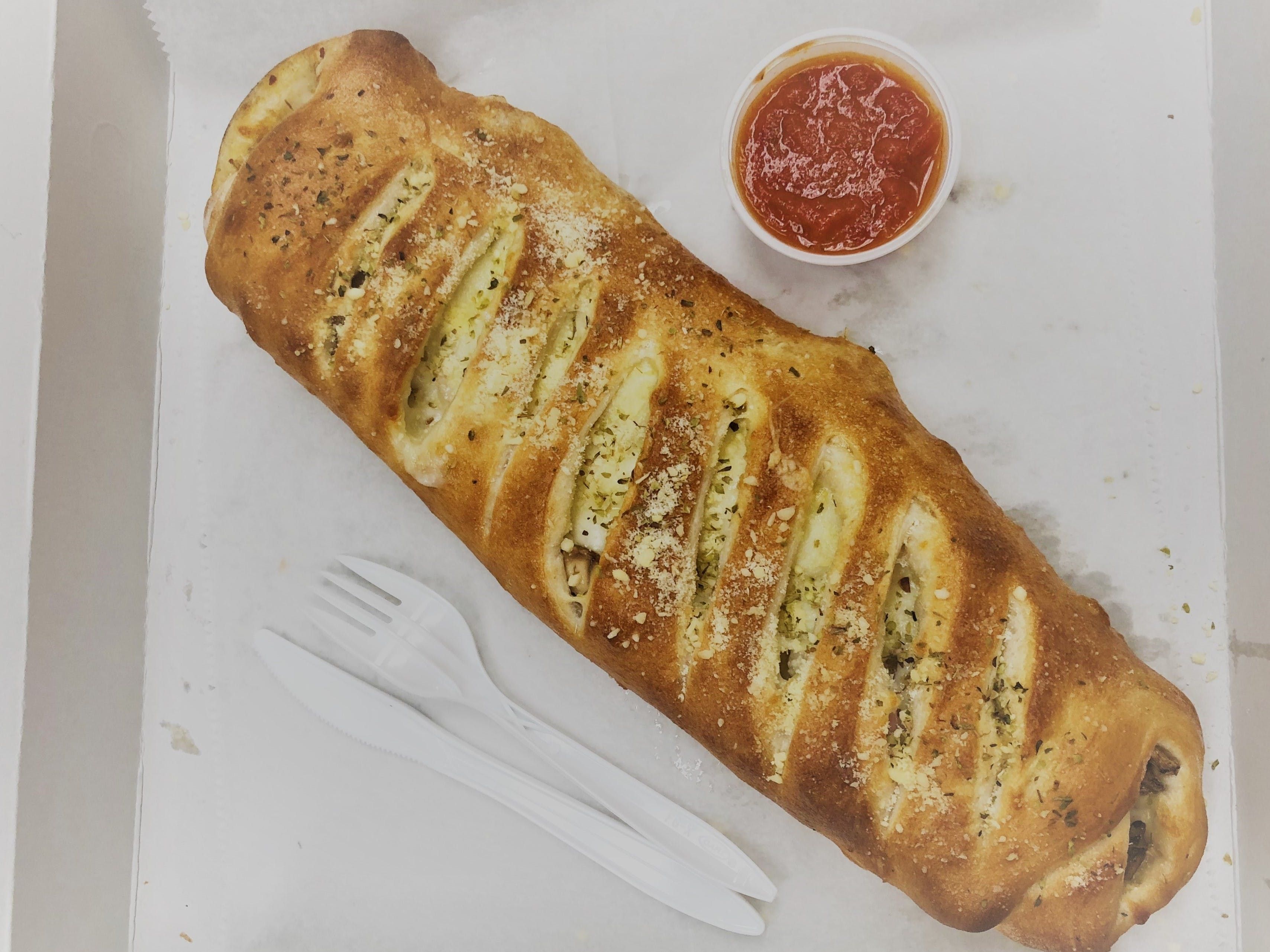 Chicken parm roll.