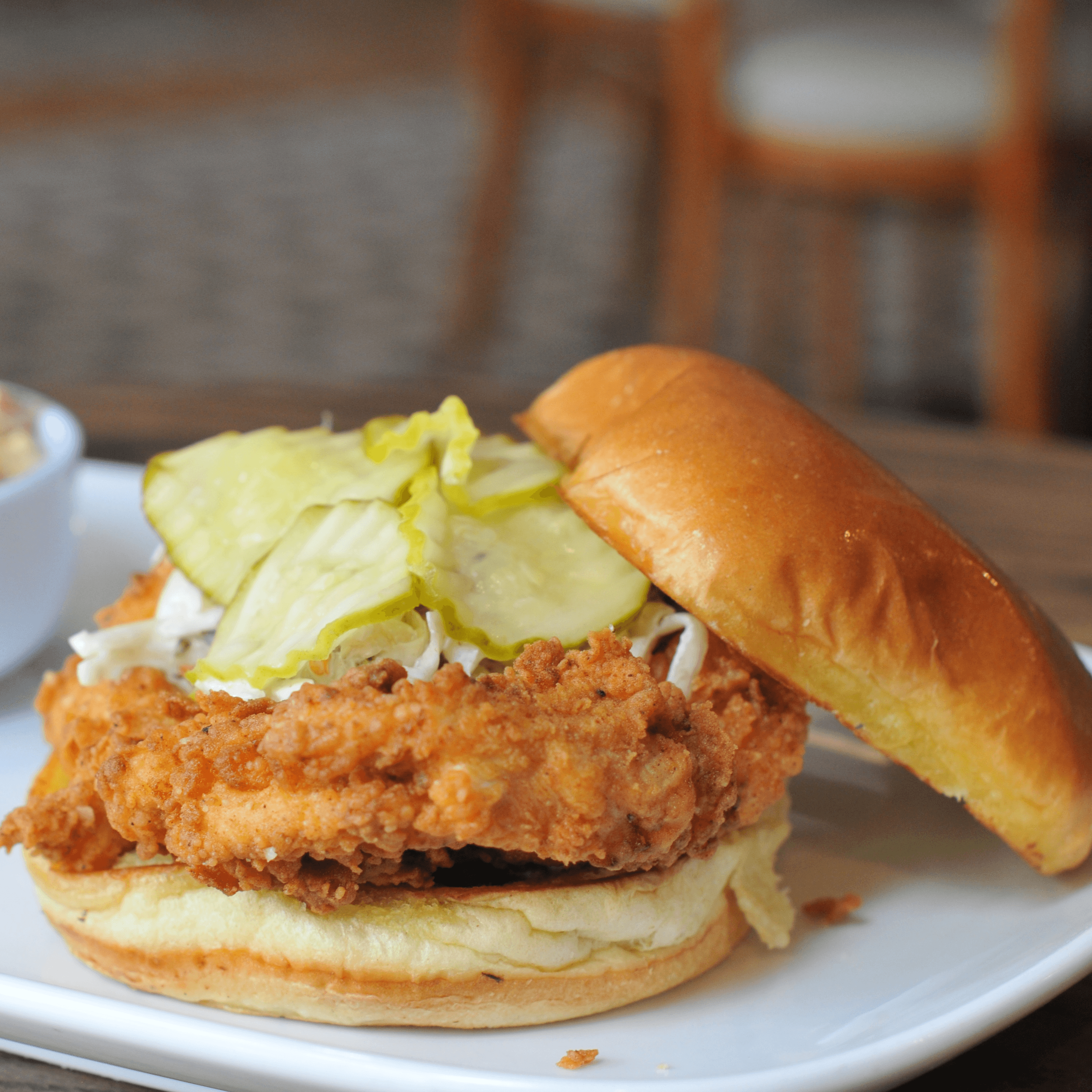 FRIED CHICKEN SANDWICH.