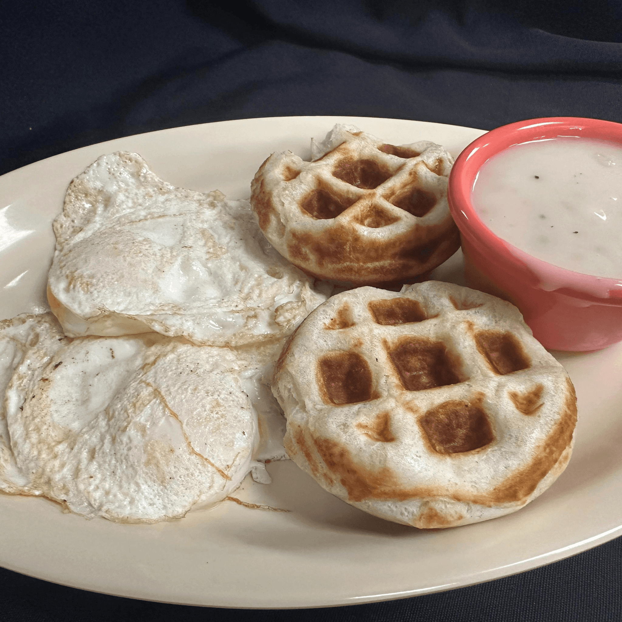 Golden Biscuits Gravy with Eggs.