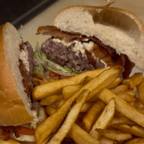 The Big Bleu Burger.