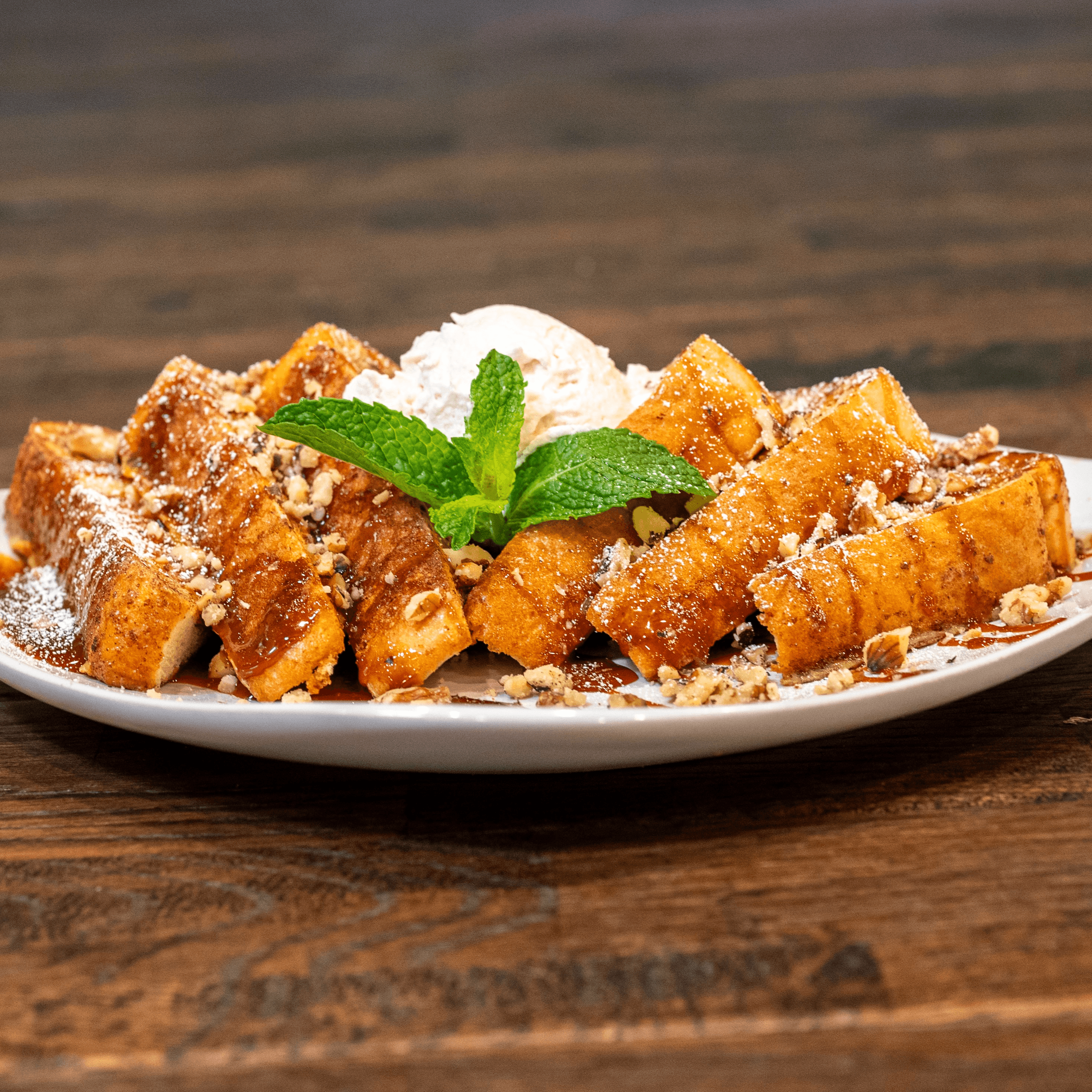 Cajeta & Nuez French Toast.