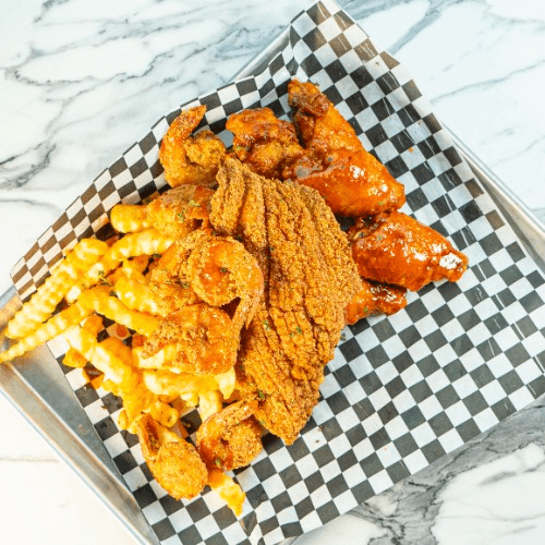 Fish, Shrimp& Chicken Combo.