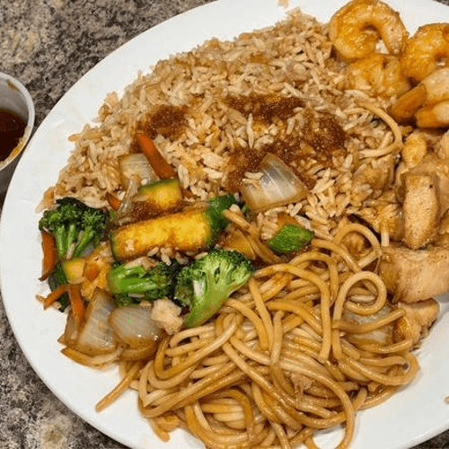 Hibachi Chicken & Shrimp.