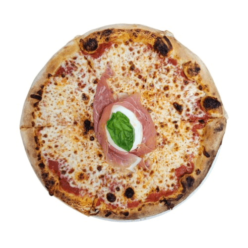Margherita Burrata Pizza.