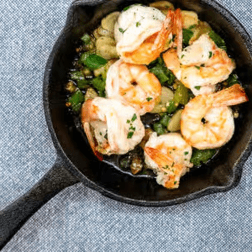 Gambas Al Ajillo / Sautéed Shrimp with Garlic Sauce.