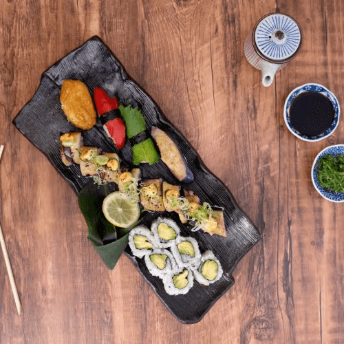 Vegetarian Nigiri & Maki Set.