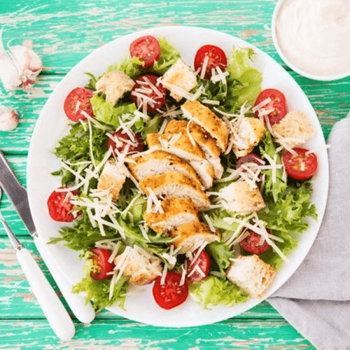 Buffalo Chicken Caesar Salad.